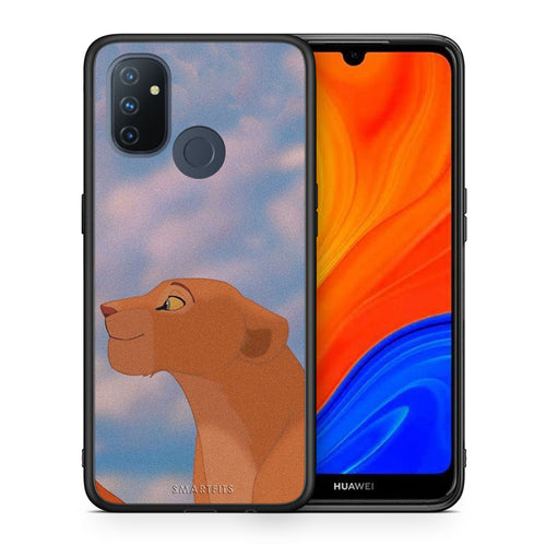 Θήκη Αγίου Βαλεντίνου OnePlus Nord N100 Lion Love 2 από τη Smartfits με σχέδιο στο πίσω μέρος και μαύρο περίβλημα | OnePlus Nord N100 Lion Love 2 case with colorful back and black bezels