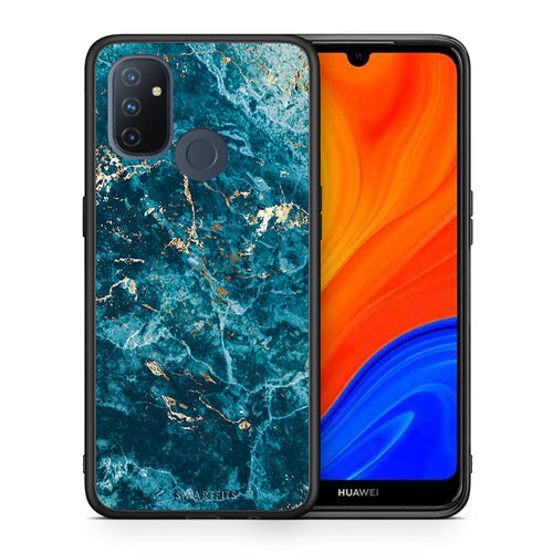 Θήκη OnePlus Nord N100 Marble Blue από τη Smartfits με σχέδιο στο πίσω μέρος και μαύρο περίβλημα | OnePlus Nord N100 Marble Blue case with colorful back and black bezels