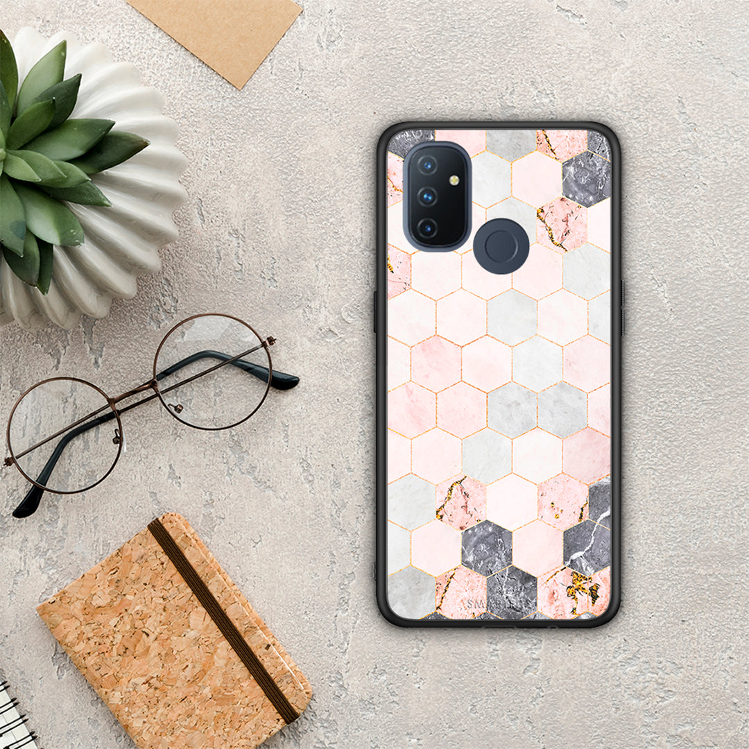 Marble Hexagon Pink - OnePlus Nord N100 θήκη