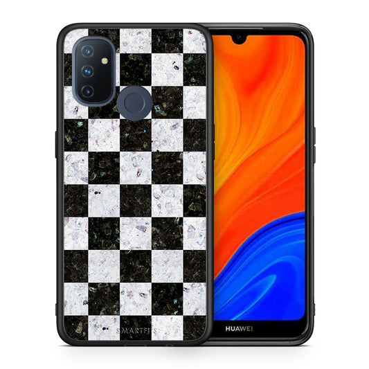 Θήκη OnePlus Nord N100 Square Geometric Marble από τη Smartfits με σχέδιο στο πίσω μέρος και μαύρο περίβλημα | OnePlus Nord N100 Square Geometric Marble case with colorful back and black bezels