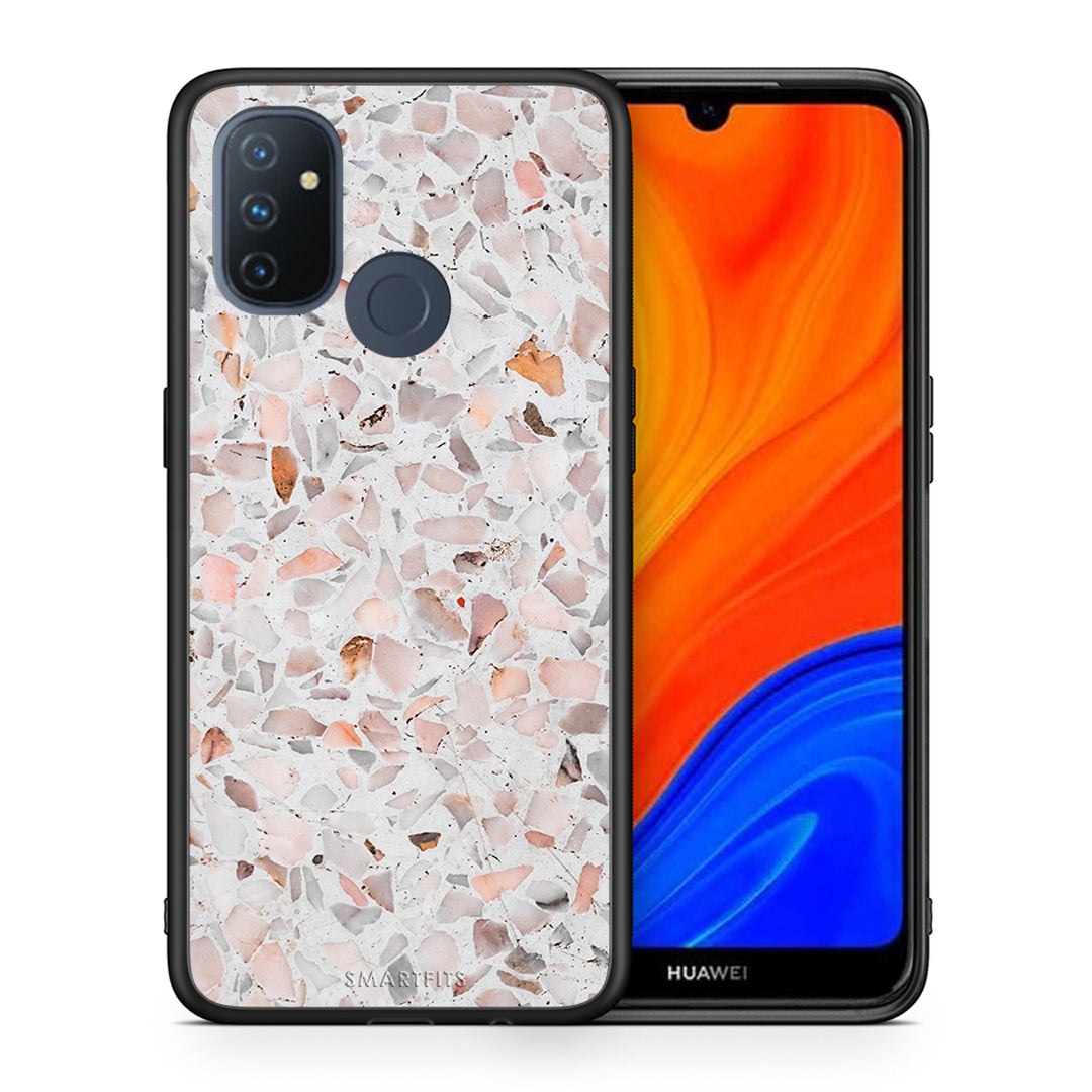 Θήκη OnePlus Nord N100 Marble Terrazzo από τη Smartfits με σχέδιο στο πίσω μέρος και μαύρο περίβλημα | OnePlus Nord N100 Marble Terrazzo case with colorful back and black bezels