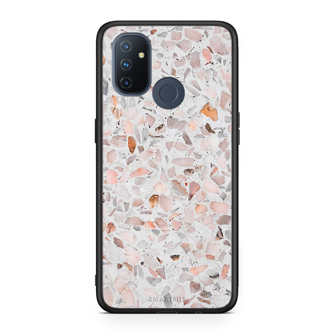 OnePlus Nord N100 Marble Terrazzo θήκη από τη Smartfits με σχέδιο στο πίσω μέρος και μαύρο περίβλημα | Smartphone case with colorful back and black bezels by Smartfits