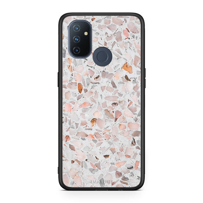 OnePlus Nord N100 Marble Terrazzo θήκη από τη Smartfits με σχέδιο στο πίσω μέρος και μαύρο περίβλημα | Smartphone case with colorful back and black bezels by Smartfits