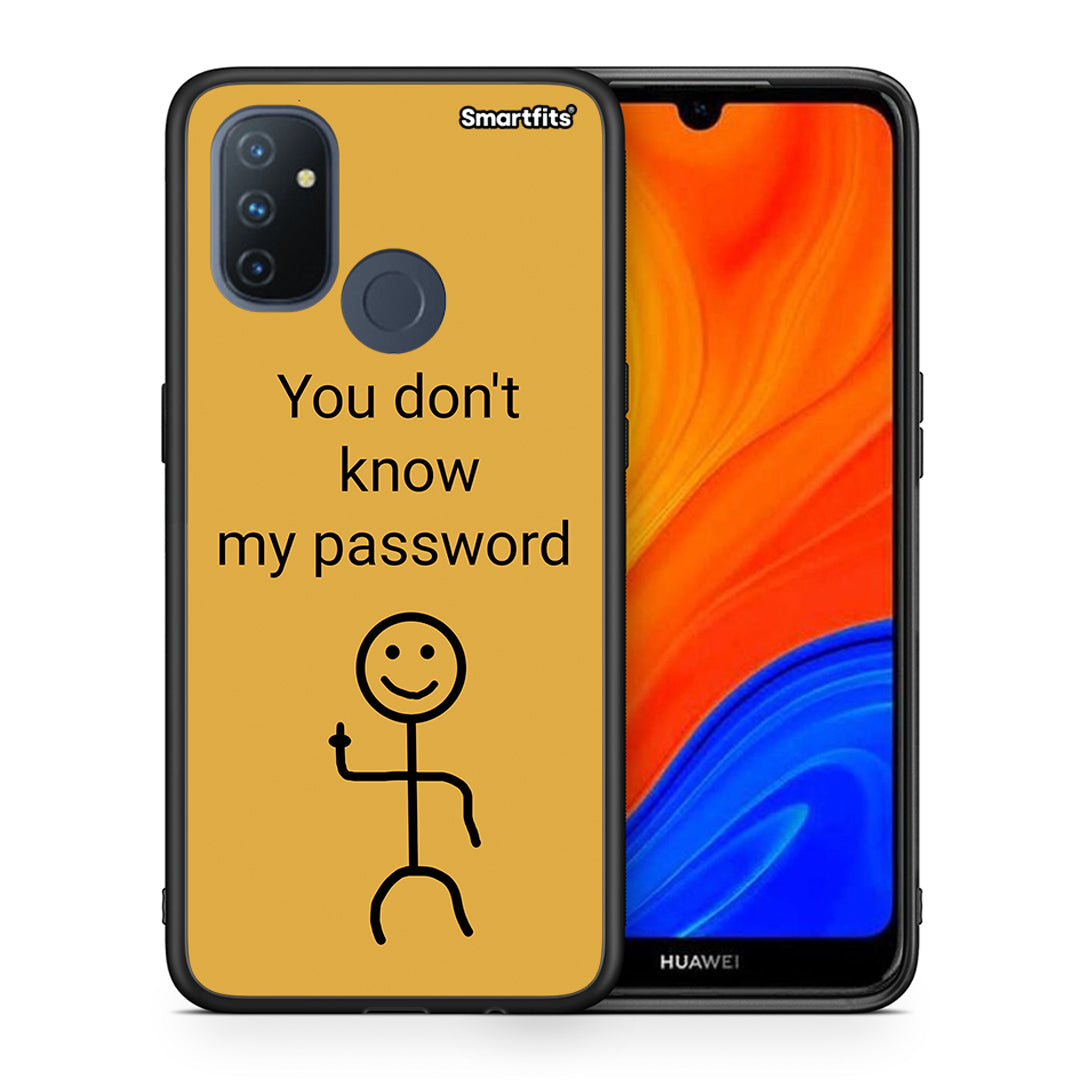 Θήκη OnePlus Nord N100 My Password από τη Smartfits με σχέδιο στο πίσω μέρος και μαύρο περίβλημα | OnePlus Nord N100 My Password case with colorful back and black bezels