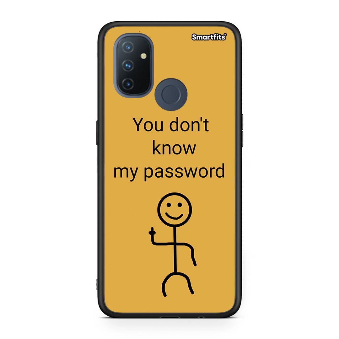 OnePlus Nord N100 My Password Θήκη από τη Smartfits με σχέδιο στο πίσω μέρος και μαύρο περίβλημα | Smartphone case with colorful back and black bezels by Smartfits