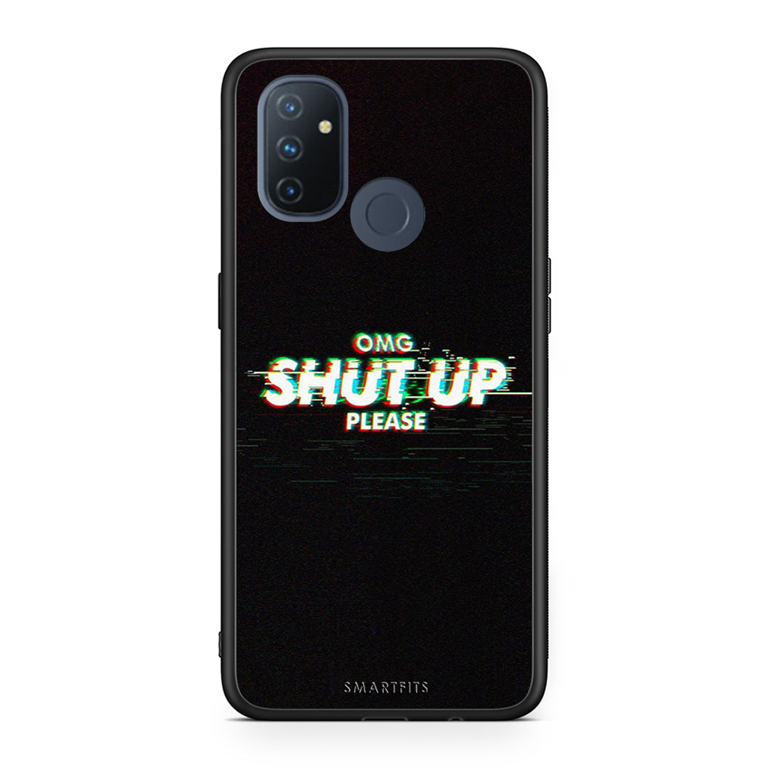 OnePlus Nord N100 OMG ShutUp θήκη από τη Smartfits με σχέδιο στο πίσω μέρος και μαύρο περίβλημα | Smartphone case with colorful back and black bezels by Smartfits