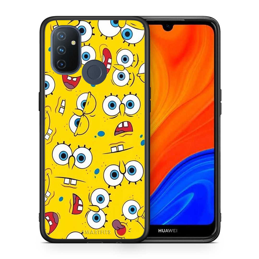 Θήκη OnePlus Nord N100 Sponge PopArt από τη Smartfits με σχέδιο στο πίσω μέρος και μαύρο περίβλημα | OnePlus Nord N100 Sponge PopArt case with colorful back and black bezels
