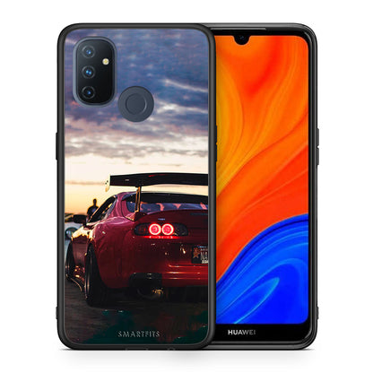 Θήκη OnePlus Nord N100 Racing Supra από τη Smartfits με σχέδιο στο πίσω μέρος και μαύρο περίβλημα | OnePlus Nord N100 Racing Supra case with colorful back and black bezels