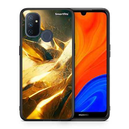 Θήκη OnePlus Nord N100 Real Gold από τη Smartfits με σχέδιο στο πίσω μέρος και μαύρο περίβλημα | OnePlus Nord N100 Real Gold case with colorful back and black bezels