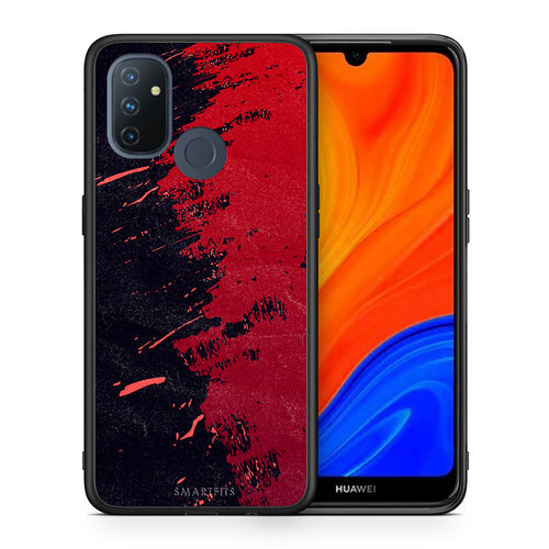 Θήκη Αγίου Βαλεντίνου OnePlus Nord N100 Red Paint από τη Smartfits με σχέδιο στο πίσω μέρος και μαύρο περίβλημα | OnePlus Nord N100 Red Paint case with colorful back and black bezels