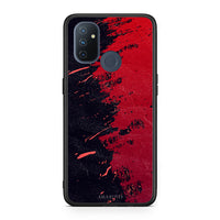 Thumbnail for OnePlus Nord N100 Red Paint Θήκη Αγίου Βαλεντίνου από τη Smartfits με σχέδιο στο πίσω μέρος και μαύρο περίβλημα | Smartphone case with colorful back and black bezels by Smartfits