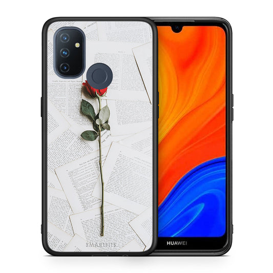 Θήκη OnePlus Nord N100 Red Rose από τη Smartfits με σχέδιο στο πίσω μέρος και μαύρο περίβλημα | OnePlus Nord N100 Red Rose case with colorful back and black bezels