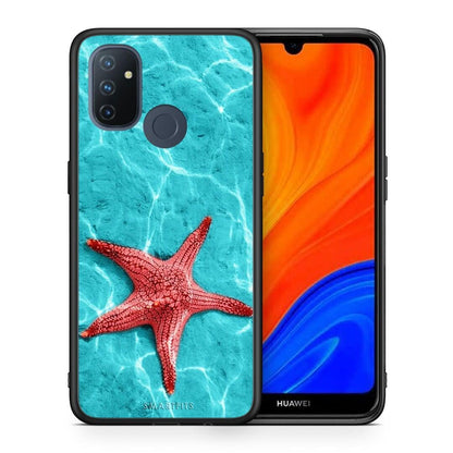 Θήκη OnePlus Nord N100 Red Starfish από τη Smartfits με σχέδιο στο πίσω μέρος και μαύρο περίβλημα | OnePlus Nord N100 Red Starfish case with colorful back and black bezels