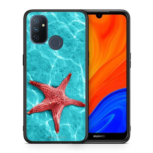 Θήκη OnePlus Nord N100 Red Starfish από τη Smartfits με σχέδιο στο πίσω μέρος και μαύρο περίβλημα | OnePlus Nord N100 Red Starfish case with colorful back and black bezels
