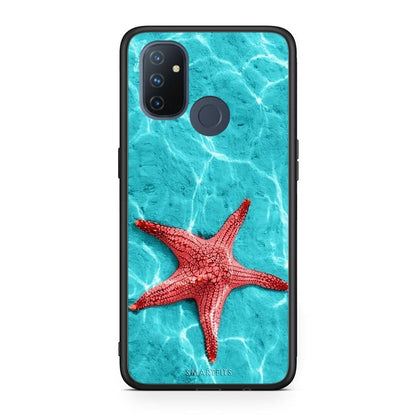 OnePlus Nord N100 Red Starfish Θήκη από τη Smartfits με σχέδιο στο πίσω μέρος και μαύρο περίβλημα | Smartphone case with colorful back and black bezels by Smartfits