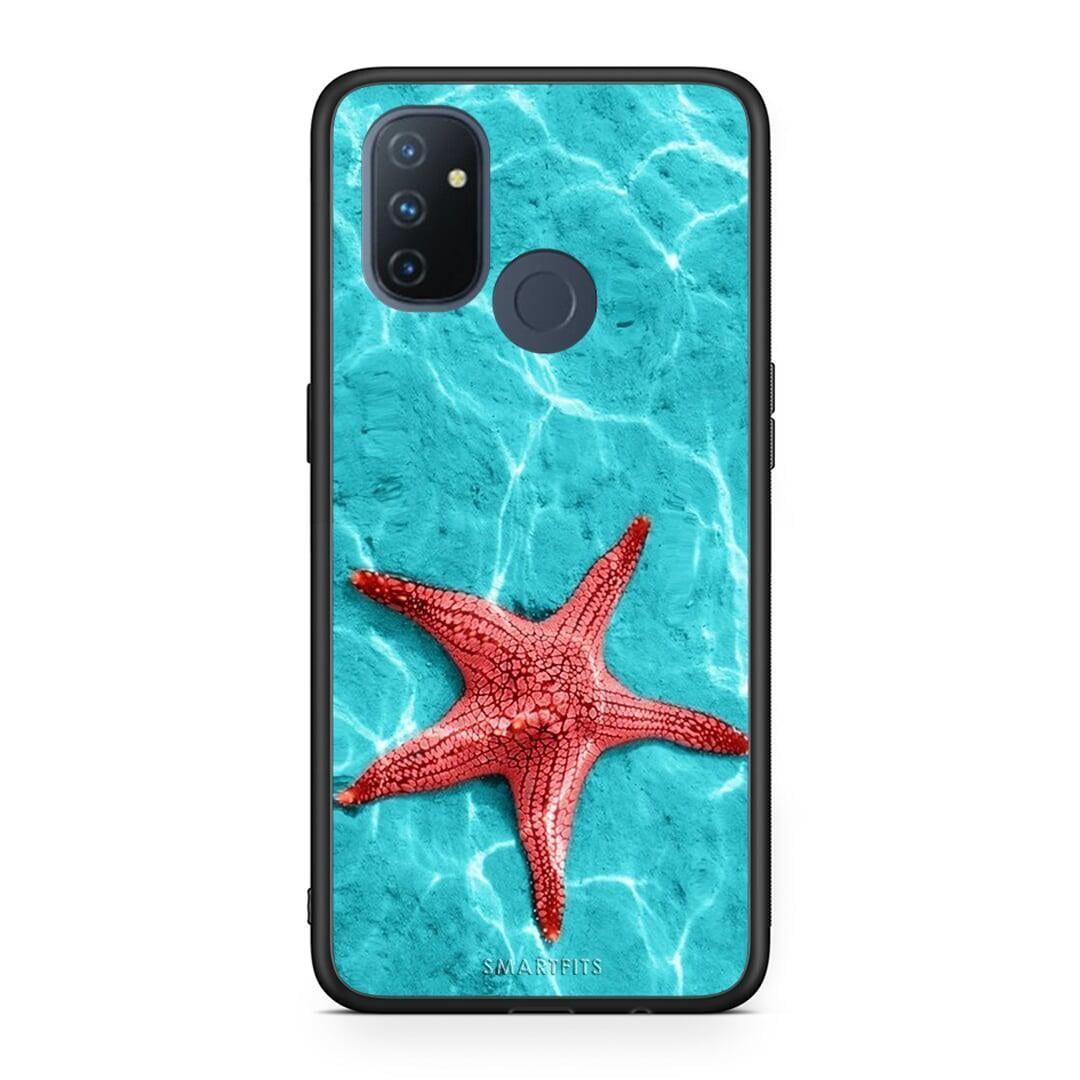 OnePlus Nord N100 Red Starfish Θήκη από τη Smartfits με σχέδιο στο πίσω μέρος και μαύρο περίβλημα | Smartphone case with colorful back and black bezels by Smartfits