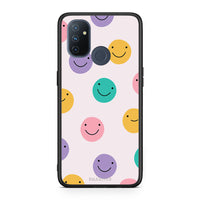 Thumbnail for OnePlus Nord N100 Smiley Faces θήκη από τη Smartfits με σχέδιο στο πίσω μέρος και μαύρο περίβλημα | Smartphone case with colorful back and black bezels by Smartfits