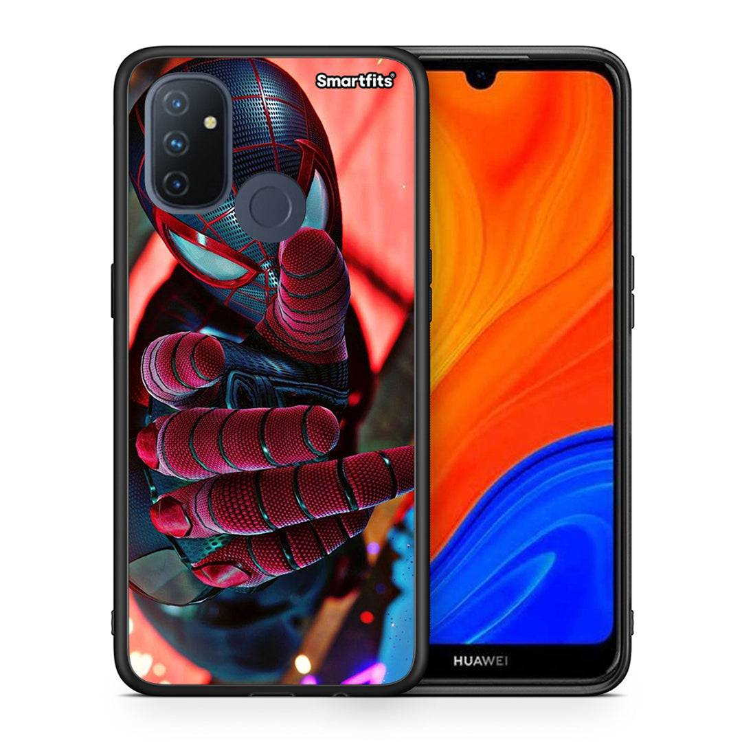 Θήκη OnePlus Nord N100 Spider Hand από τη Smartfits με σχέδιο στο πίσω μέρος και μαύρο περίβλημα | OnePlus Nord N100 Spider Hand case with colorful back and black bezels