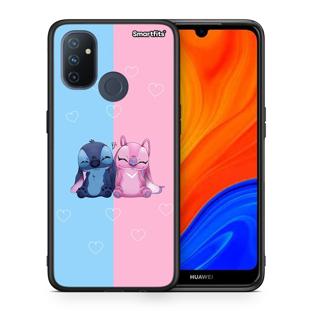 Θήκη OnePlus Nord N100 Stitch And Angel από τη Smartfits με σχέδιο στο πίσω μέρος και μαύρο περίβλημα | OnePlus Nord N100 Stitch And Angel case with colorful back and black bezels