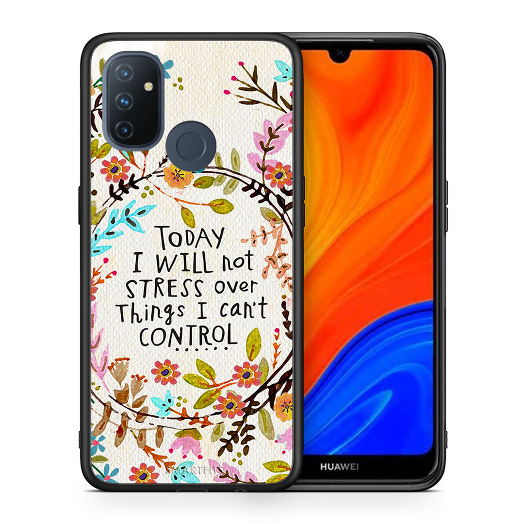 Θήκη OnePlus Nord N100 Stress Over από τη Smartfits με σχέδιο στο πίσω μέρος και μαύρο περίβλημα | OnePlus Nord N100 Stress Over case with colorful back and black bezels