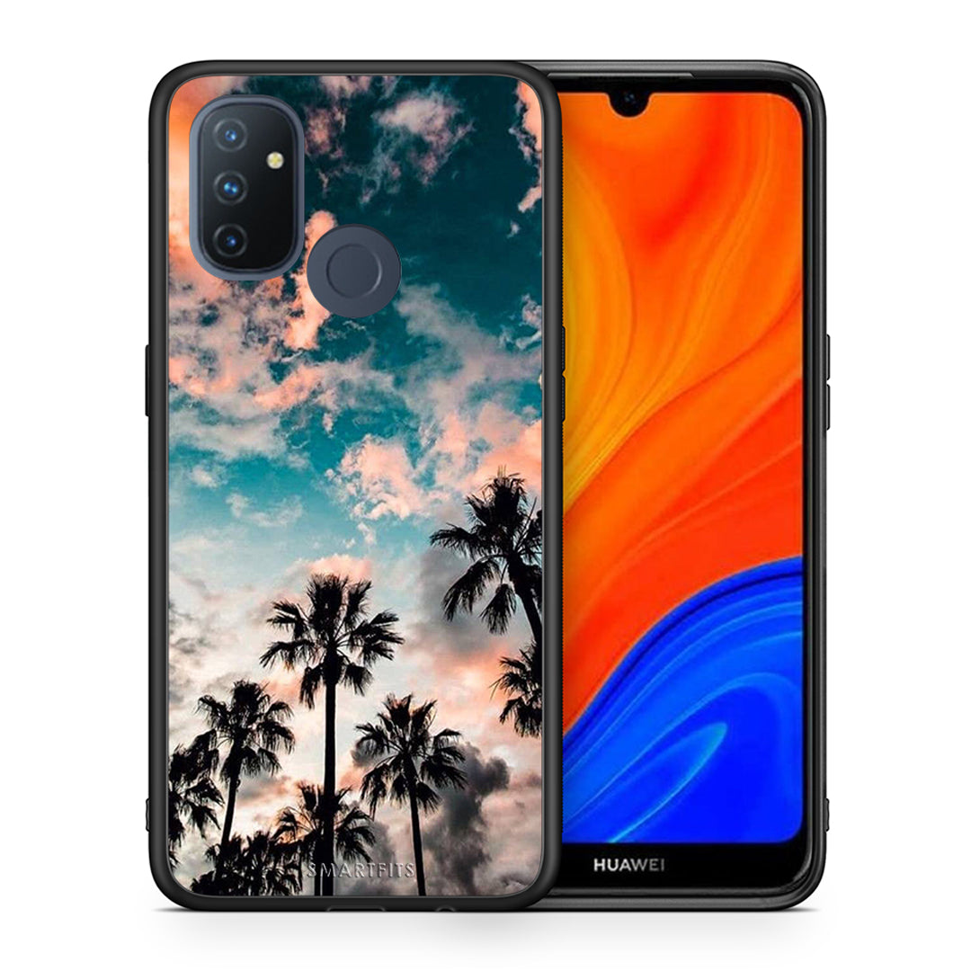 Θήκη OnePlus Nord N100 Sky Summer από τη Smartfits με σχέδιο στο πίσω μέρος και μαύρο περίβλημα | OnePlus Nord N100 Sky Summer case with colorful back and black bezels