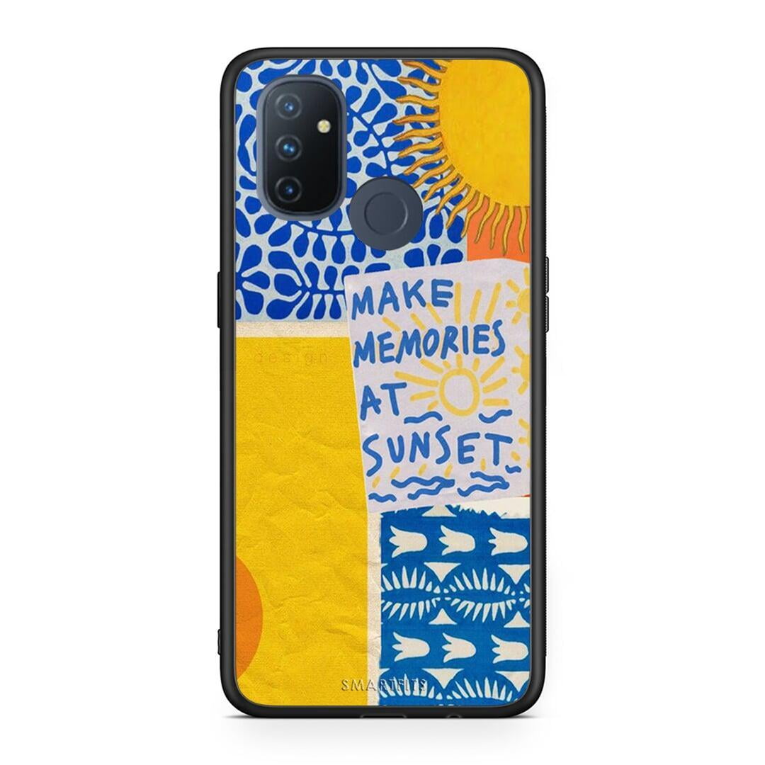 OnePlus Nord N100 Sunset Memories Θήκη από τη Smartfits με σχέδιο στο πίσω μέρος και μαύρο περίβλημα | Smartphone case with colorful back and black bezels by Smartfits