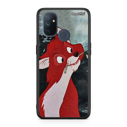 OnePlus Nord N100 Tod And Vixey Love 1 θήκη από τη Smartfits με σχέδιο στο πίσω μέρος και μαύρο περίβλημα | Smartphone case with colorful back and black bezels by Smartfits