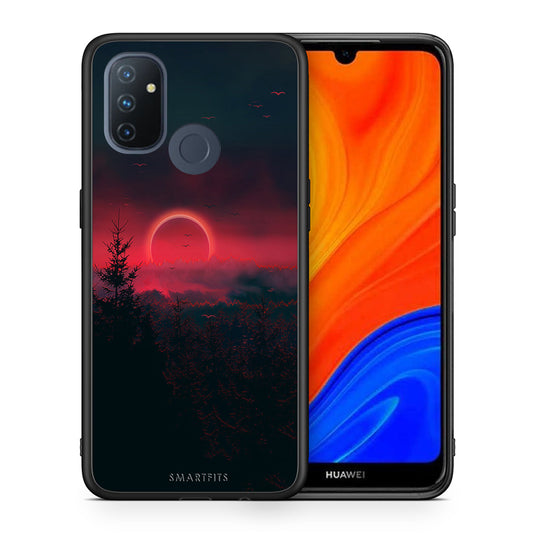 Θήκη OnePlus Nord N100 Sunset Tropic από τη Smartfits με σχέδιο στο πίσω μέρος και μαύρο περίβλημα | OnePlus Nord N100 Sunset Tropic case with colorful back and black bezels