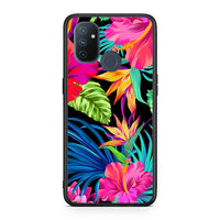 Thumbnail for OnePlus Nord N100 Tropical Flowers θήκη από τη Smartfits με σχέδιο στο πίσω μέρος και μαύρο περίβλημα | Smartphone case with colorful back and black bezels by Smartfits