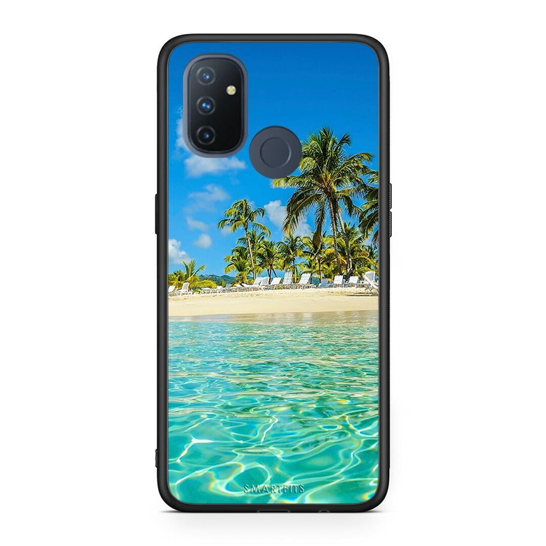 OnePlus Nord N100 Tropical Vibes Θήκη από τη Smartfits με σχέδιο στο πίσω μέρος και μαύρο περίβλημα | Smartphone case with colorful back and black bezels by Smartfits