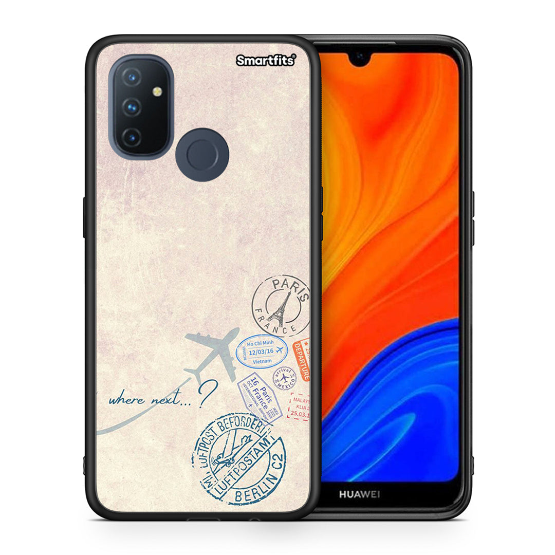 Θήκη OnePlus Nord N100 Where Next από τη Smartfits με σχέδιο στο πίσω μέρος και μαύρο περίβλημα | OnePlus Nord N100 Where Next case with colorful back and black bezels