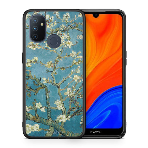 Θήκη OnePlus Nord N100 White Blossoms από τη Smartfits με σχέδιο στο πίσω μέρος και μαύρο περίβλημα | OnePlus Nord N100 White Blossoms case with colorful back and black bezels