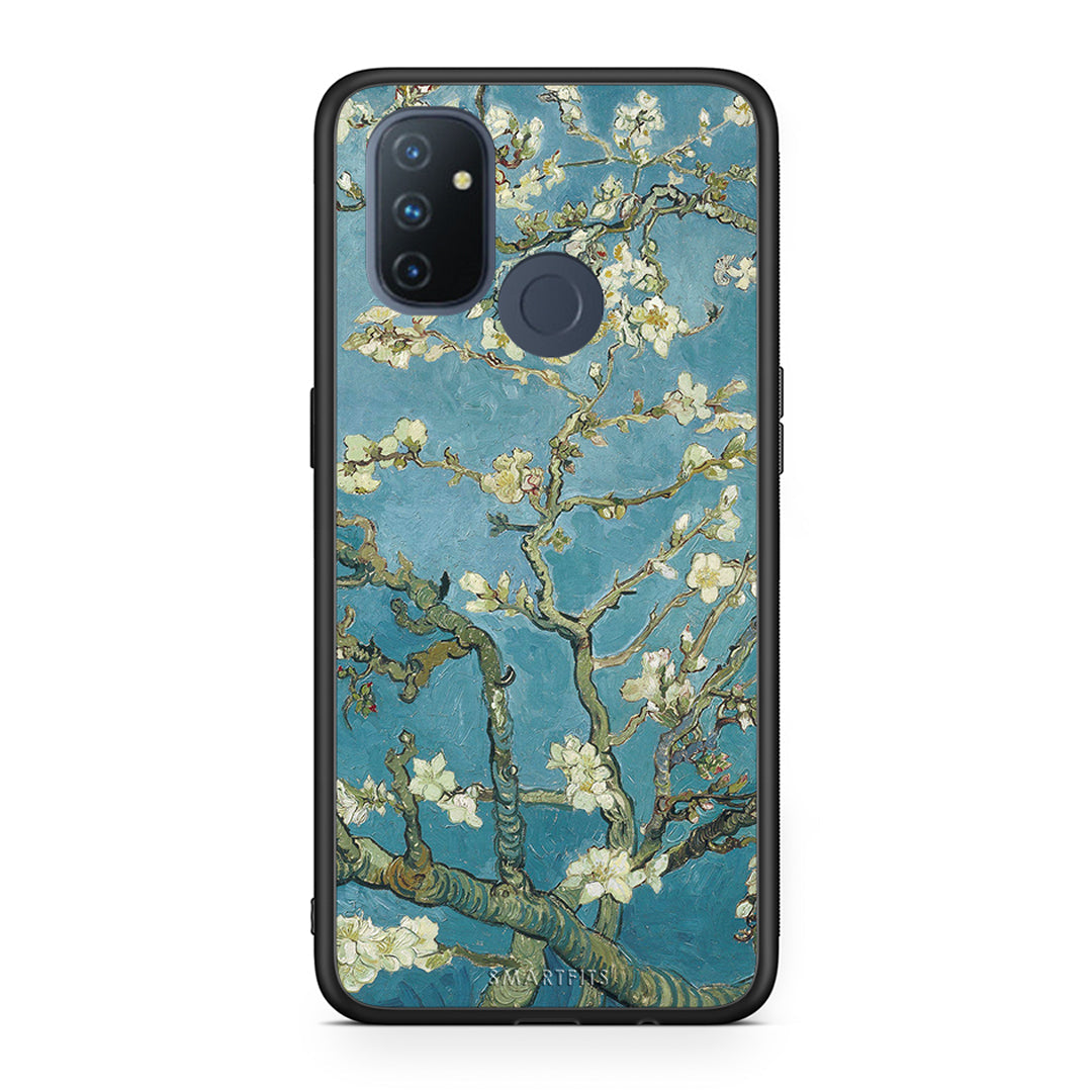 OnePlus Nord N100 White Blossoms θήκη από τη Smartfits με σχέδιο στο πίσω μέρος και μαύρο περίβλημα | Smartphone case with colorful back and black bezels by Smartfits