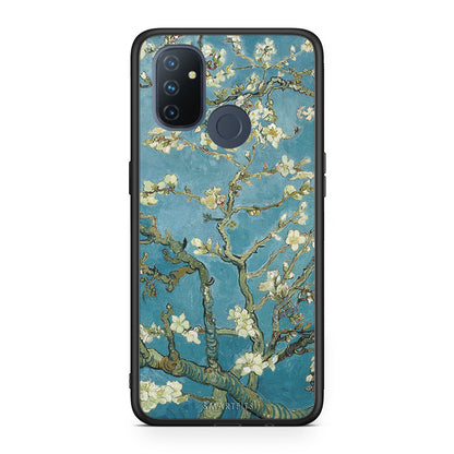 OnePlus Nord N100 White Blossoms θήκη από τη Smartfits με σχέδιο στο πίσω μέρος και μαύρο περίβλημα | Smartphone case with colorful back and black bezels by Smartfits