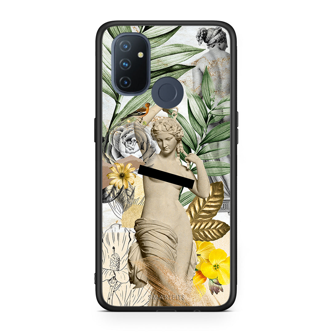 OnePlus Nord N100 Woman Statue θήκη από τη Smartfits με σχέδιο στο πίσω μέρος και μαύρο περίβλημα | Smartphone case with colorful back and black bezels by Smartfits