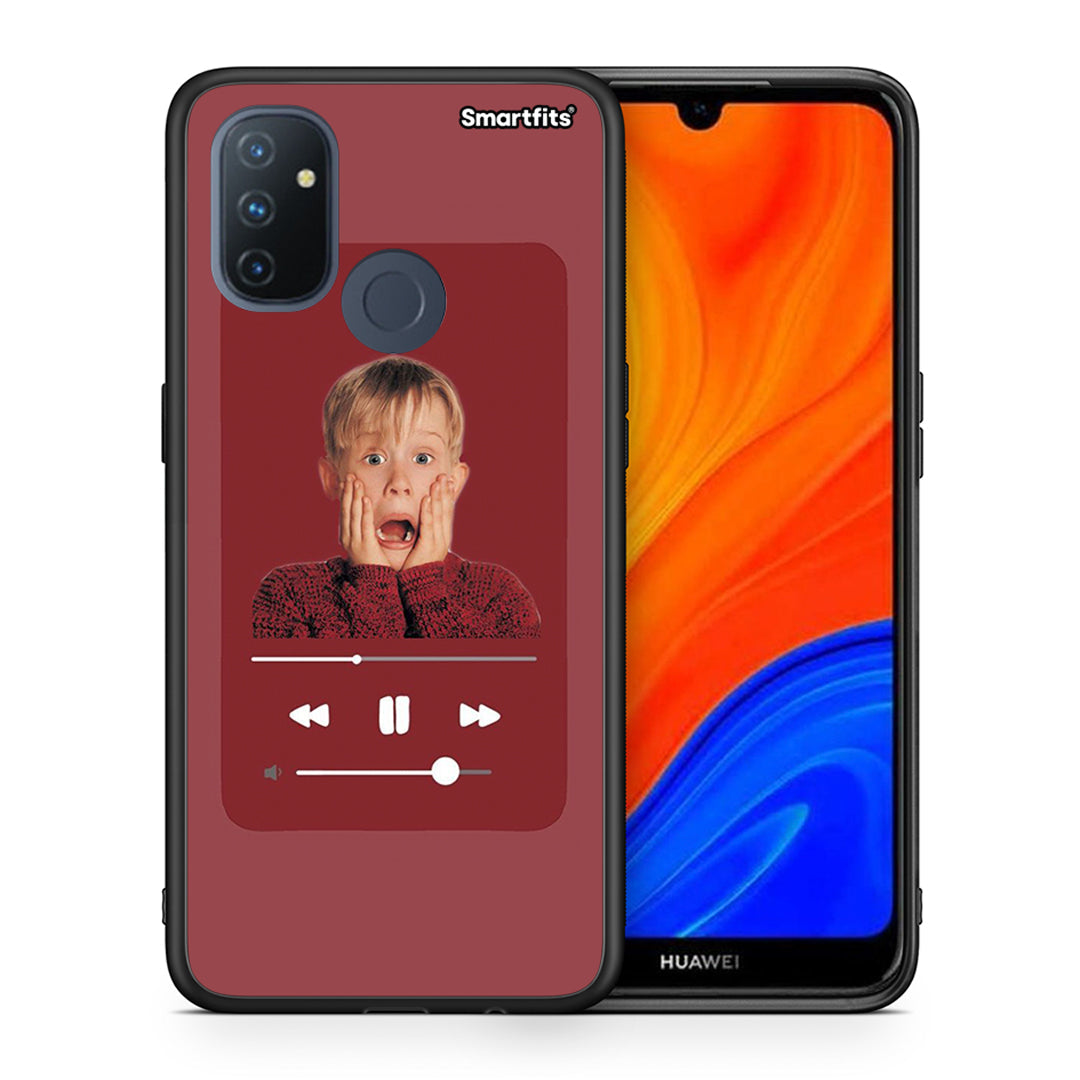 Θήκη OnePlus Nord N100 Xmas Alone Music από τη Smartfits με σχέδιο στο πίσω μέρος και μαύρο περίβλημα | OnePlus Nord N100 Xmas Alone Music case with colorful back and black bezels