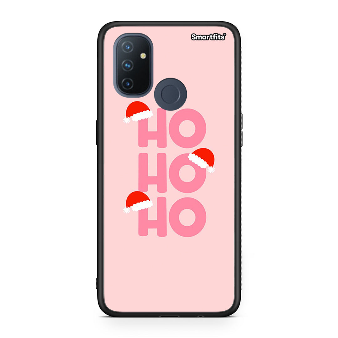 OnePlus Nord N100 Xmas Ho Ho Ho θήκη από τη Smartfits με σχέδιο στο πίσω μέρος και μαύρο περίβλημα | Smartphone case with colorful back and black bezels by Smartfits