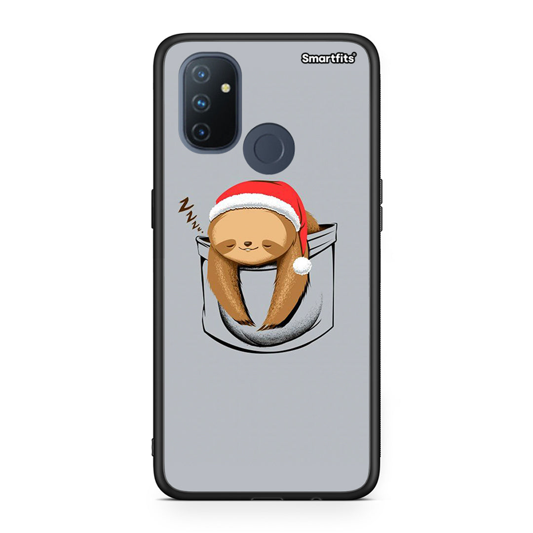 OnePlus Nord N100 Xmas Zzzz θήκη από τη Smartfits με σχέδιο στο πίσω μέρος και μαύρο περίβλημα | Smartphone case with colorful back and black bezels by Smartfits