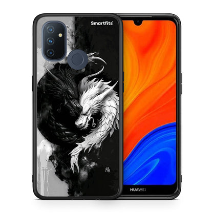 Θήκη OnePlus Nord N100 Yin Yang από τη Smartfits με σχέδιο στο πίσω μέρος και μαύρο περίβλημα | OnePlus Nord N100 Yin Yang case with colorful back and black bezels