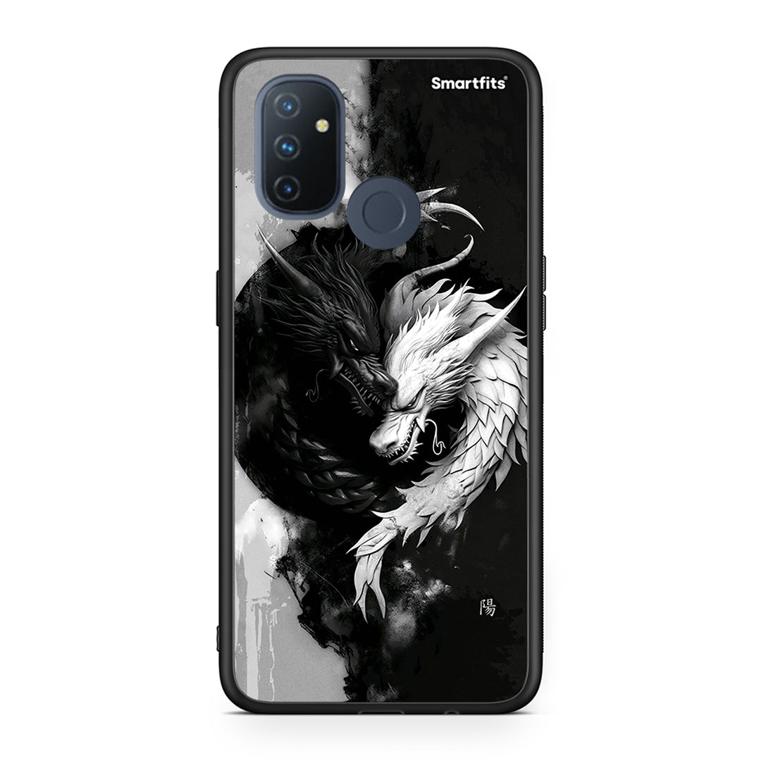 OnePlus Nord N100 Yin Yang Θήκη από τη Smartfits με σχέδιο στο πίσω μέρος και μαύρο περίβλημα | Smartphone case with colorful back and black bezels by Smartfits