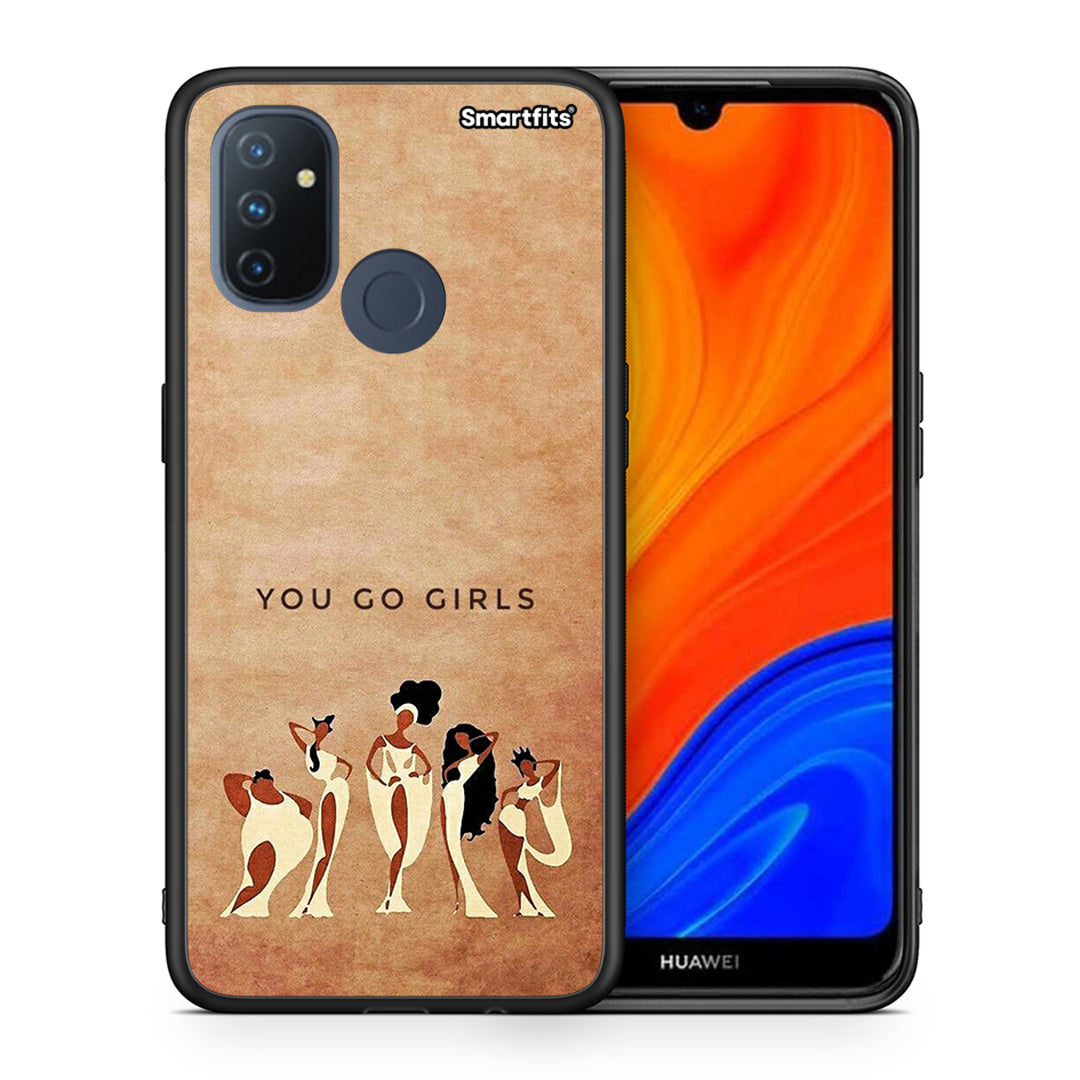 Θήκη OnePlus Nord N100 You Go Girl από τη Smartfits με σχέδιο στο πίσω μέρος και μαύρο περίβλημα | OnePlus Nord N100 You Go Girl case with colorful back and black bezels