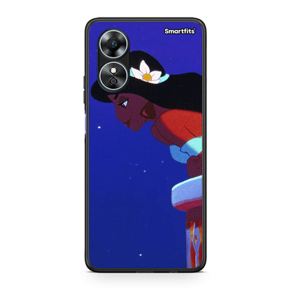 Θήκη Oppo A17 Alladin And Jasmine Love 2 από τη Smartfits με σχέδιο στο πίσω μέρος και μαύρο περίβλημα | Oppo A17 Alladin And Jasmine Love 2 Case with Colorful Back and Black Bezels