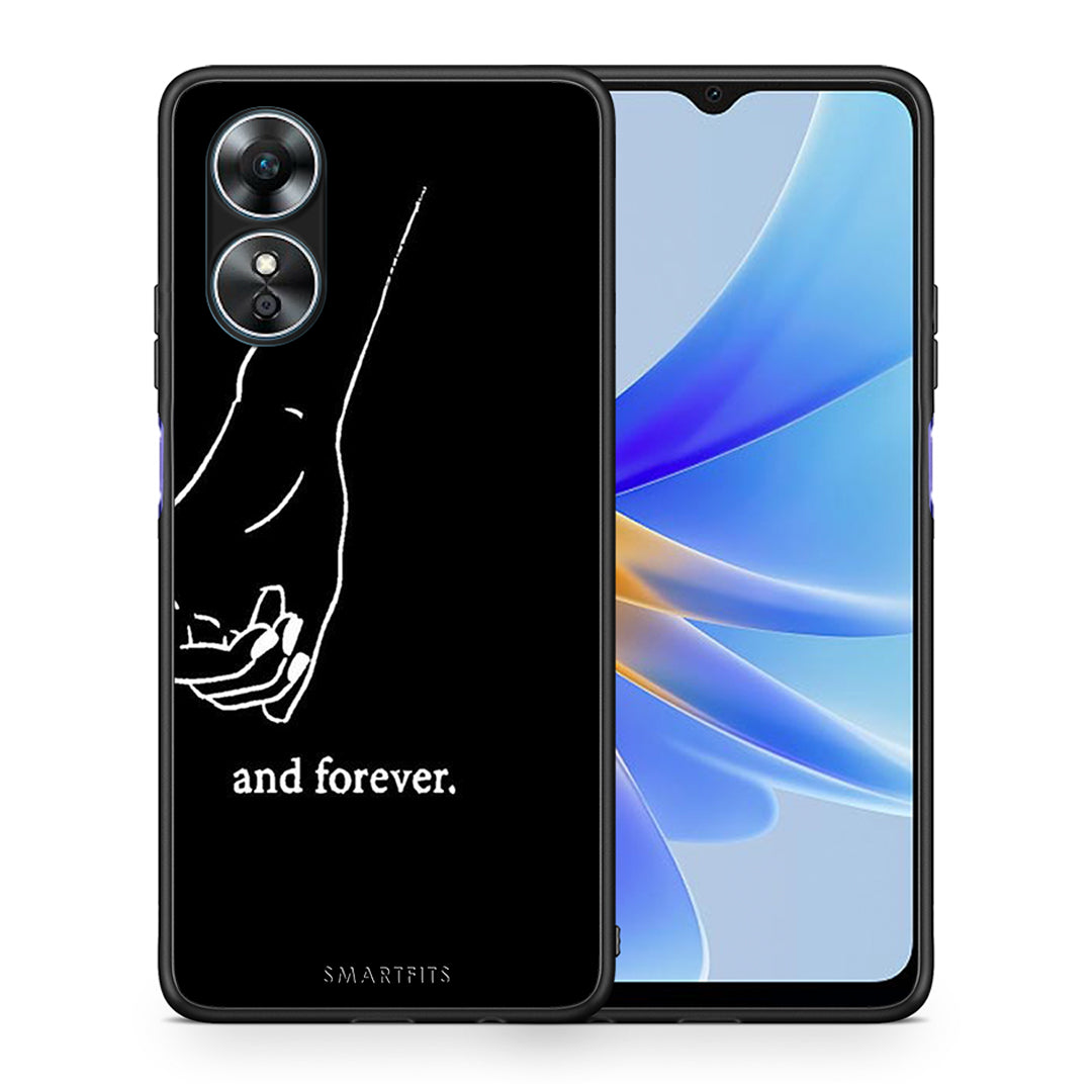 Θήκη Oppo A17 Always & Forever 2 από τη Smartfits με σχέδιο στο πίσω μέρος και μαύρο περίβλημα | Oppo A17 Always & Forever 2 Case with Colorful Back and Black Bezels