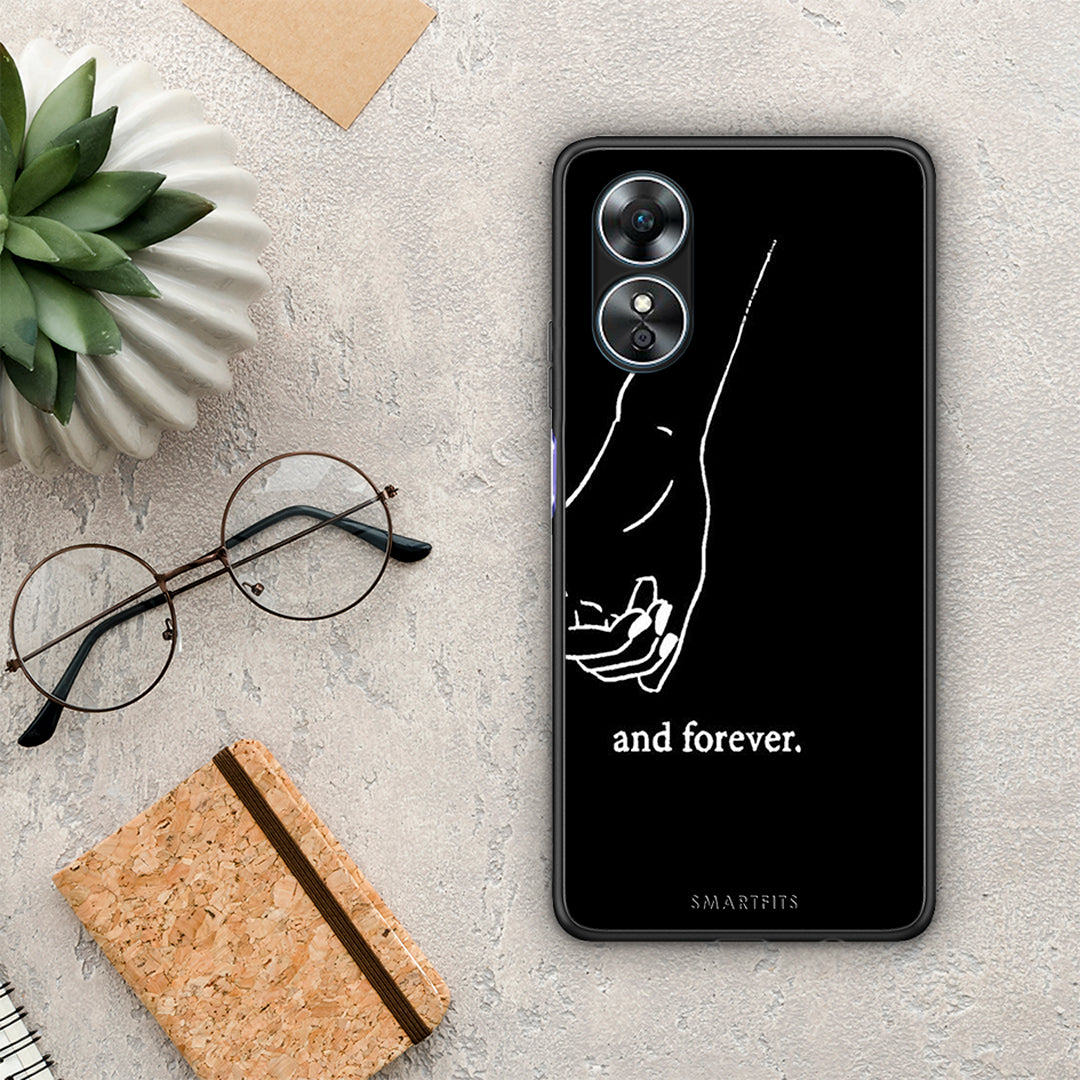 Θήκη Oppo A17 Always & Forever 2 από τη Smartfits με σχέδιο στο πίσω μέρος και μαύρο περίβλημα | Oppo A17 Always & Forever 2 Case with Colorful Back and Black Bezels