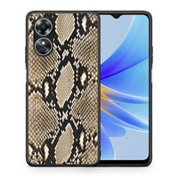 Thumbnail for Θήκη Oppo A17 Animal Fashion Snake από τη Smartfits με σχέδιο στο πίσω μέρος και μαύρο περίβλημα | Oppo A17 Animal Fashion Snake Case with Colorful Back and Black Bezels