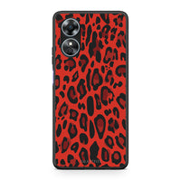 Thumbnail for Θήκη Oppo A17 Animal Red Leopard από τη Smartfits με σχέδιο στο πίσω μέρος και μαύρο περίβλημα | Oppo A17 Animal Red Leopard Case with Colorful Back and Black Bezels