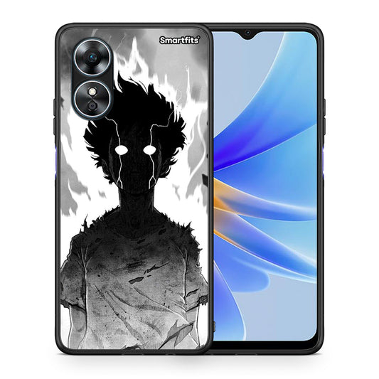Θήκη Oppo A17 Anime Boy από τη Smartfits με σχέδιο στο πίσω μέρος και μαύρο περίβλημα | Oppo A17 Anime Boy Case with Colorful Back and Black Bezels