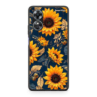 Thumbnail for Θήκη Oppo A17 Autumn Sunflowers από τη Smartfits με σχέδιο στο πίσω μέρος και μαύρο περίβλημα | Oppo A17 Autumn Sunflowers Case with Colorful Back and Black Bezels