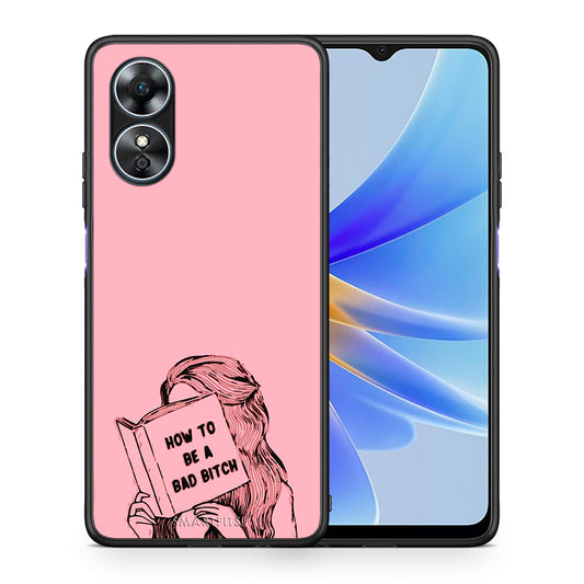 Θήκη Oppo A17 Bad Bitch από τη Smartfits με σχέδιο στο πίσω μέρος και μαύρο περίβλημα | Oppo A17 Bad Bitch Case with Colorful Back and Black Bezels