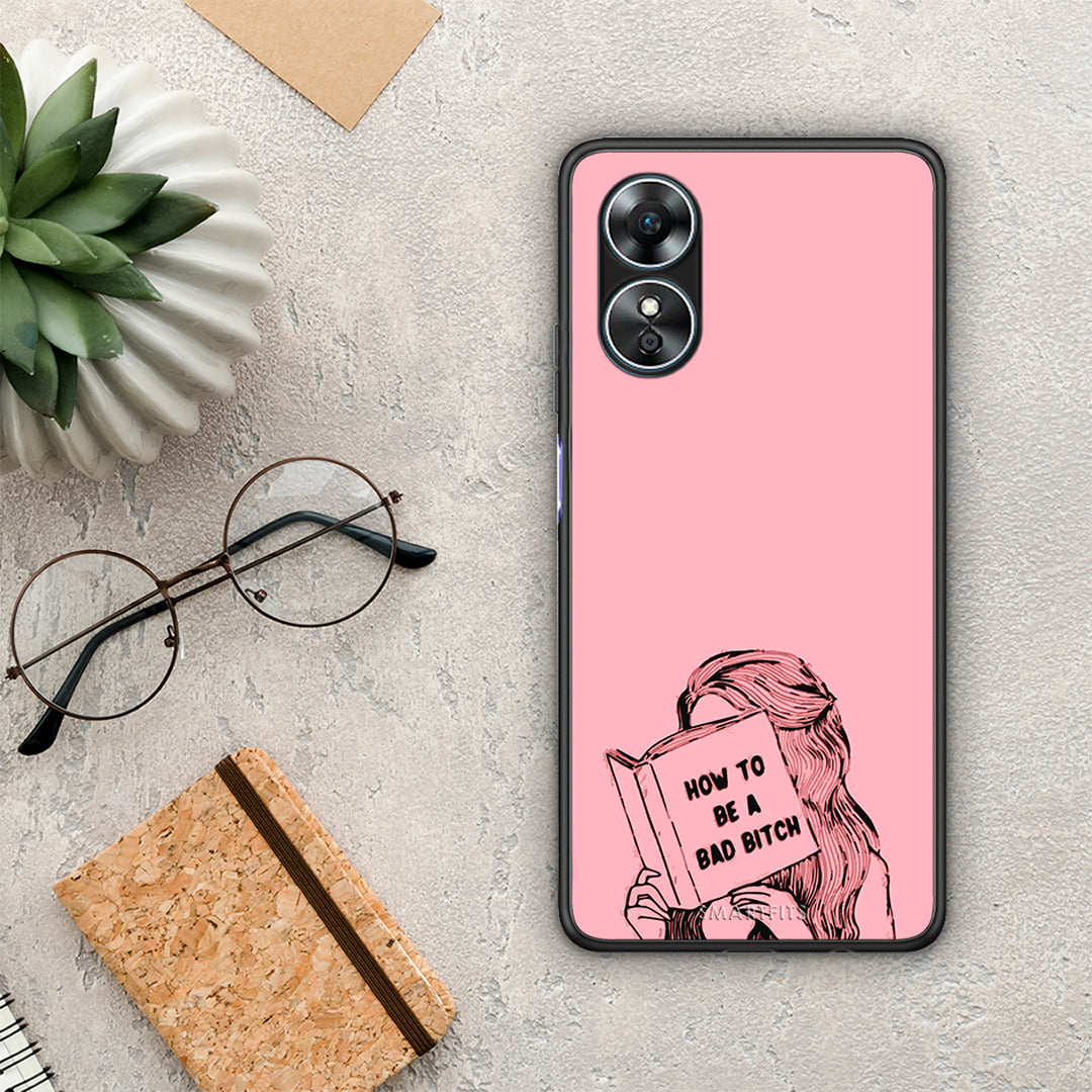 Θήκη Oppo A17 Bad Bitch από τη Smartfits με σχέδιο στο πίσω μέρος και μαύρο περίβλημα | Oppo A17 Bad Bitch Case with Colorful Back and Black Bezels